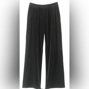 Silverts black velvet pull on pants with front pockets size S